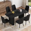 7-Piece Dining Set with MDF Table and 6 Chairs with PU Cushions - 4 of 4