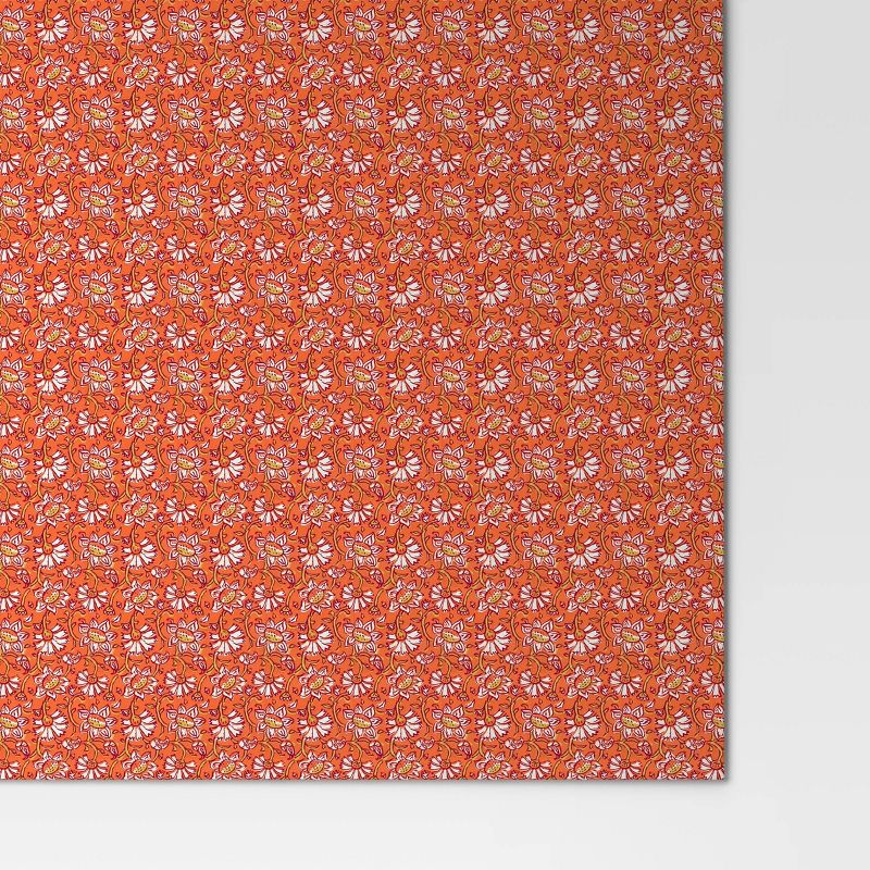 Floral Tablecloth Terracotta Orange - Threshold™, 4 of 5