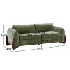 Christopher Knight Home Miles Modern Chenille 89" 3-Seater Sofa with Rubberwood Legs - 3 of 4