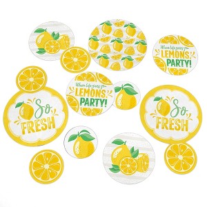 Big Dot of Happiness So Fresh - Lemon - Citrus Lemonade Party Giant Circle Confetti - Party Decorations - Large Confetti 27 Count - 1 of 4