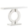 Lirago, 43" Mirrored Console Table with O-Shaped Base-Modern Silver Sofa Table, Easy Assembly,White - 2 of 4