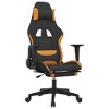 vidaXL Massage Gaming Chair with Footrest Black and Orange Fabric - 2 of 4