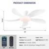 Kviflon 48 Inch Modern Ceiling Fans,Quiet Reversible DC Motor, Dimmable 3 CCT Colors, 6 Speeds - 2 of 4