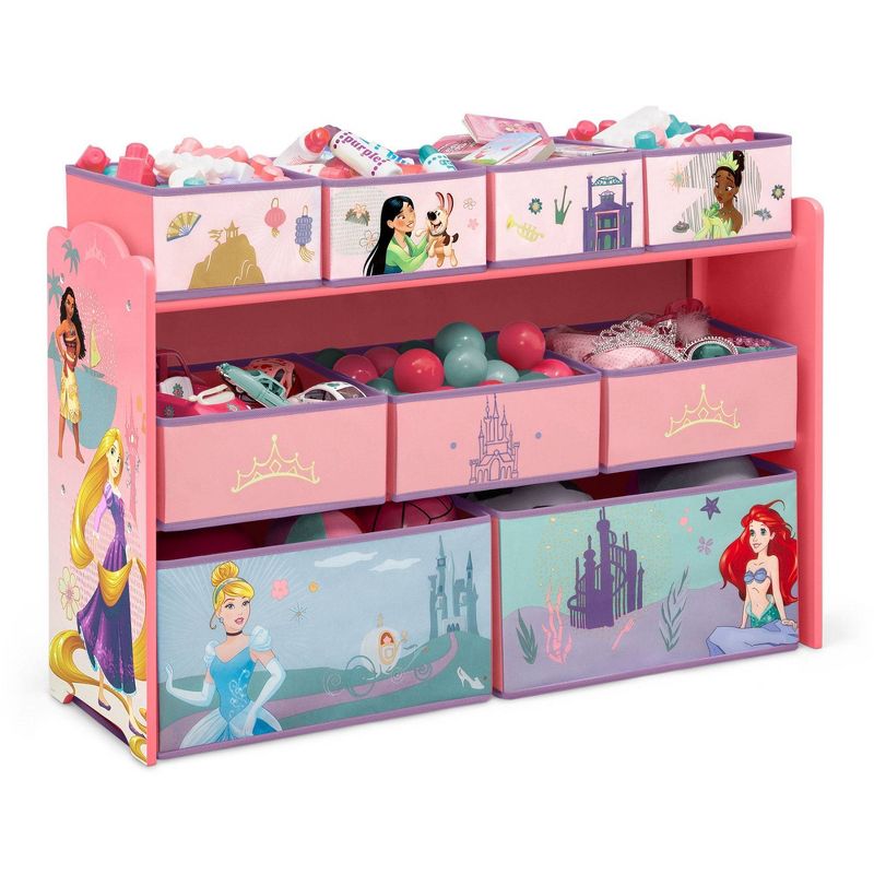 Delta Children Disney Princess Deluxe 9 Bin Design and Store Toy Organizer, 6 of 12