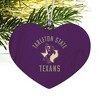 Tarleton State University Texans Heart Love Wood Christmas Tree Holiday Ornament - 2 of 3