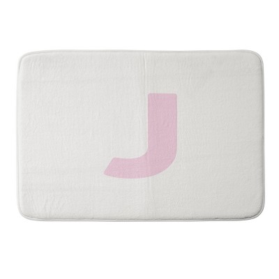 Deny Designs April Lane Art Block Monogram Memory Foam Bath Mat