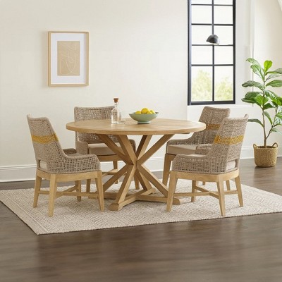 Royal Hampton Dining Chair | Handcrafted Mango Wood | Cotton Rope Weaving