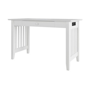 AFI Furnishings Mission Desk with Drawer and Charger White - 1 of 4