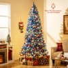 Tangkula Pre-Lit Artificial Christmas Tree Blue Hinged Xmas Tree w/ Frosted PVC Branch Tips - 3 of 4