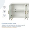 Modern Sideboard Buffet Cabinet, Accent Storage Cabinet with 4 Doors, Wooden Entertainment Center Media Console Table for Kitchen Bathroom Living Room - 3 of 4