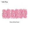 Unique Bargains Decorative Artificial Flower Rose Heads 144 Pcs Light Pink - 3 of 4