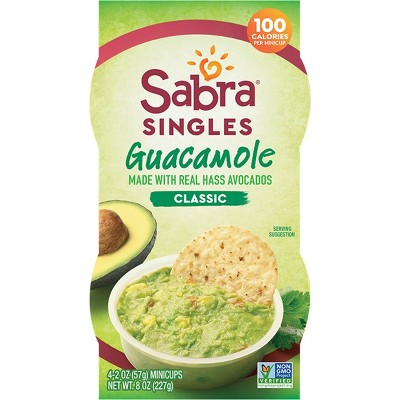 Sabra Classic Guacamole Singles - 8oz/4ct : Target