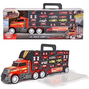 Dickie Toys Fire Truck Carry Case with 9 Cars and Accessories Stores 42 Cars - 1 of 4