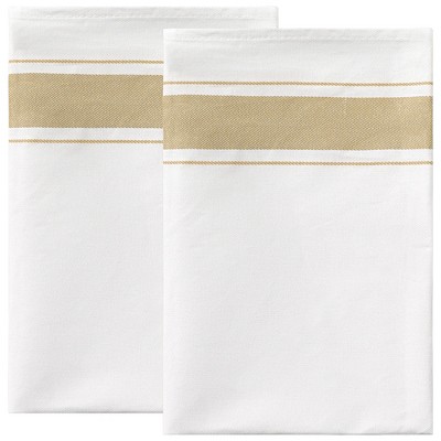 Unique Bargains Hotels Restaurants Home Cotton Absorbent Linen Kitchen Towels Sets 20" x 28" 2 Pcs