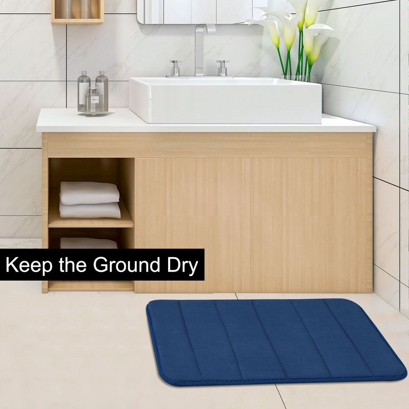 PiccoCasa Household Memory Foam Absorbent Non-slip Shower Carpet Bath Mat Rug, 2 of 4