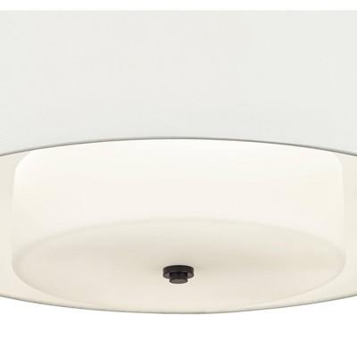 Contemporary Black Glass Drum Pendant Light 35"x12"x26"