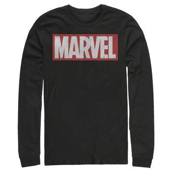 Men's Marvel Classic Distressed Logo Long Sleeve Shirt