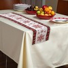 Unique Bargains Christmas Table Runner Snowflake Reindeer Polyester Red White 71x14 Inch 1 Pc - 2 of 4