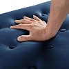 Angel Sar 48" Bed Bedroom Bench, Velvet Tufted Button Storage Bench with Nails Trim,Footrest with Armrest, Navy - 4 of 4