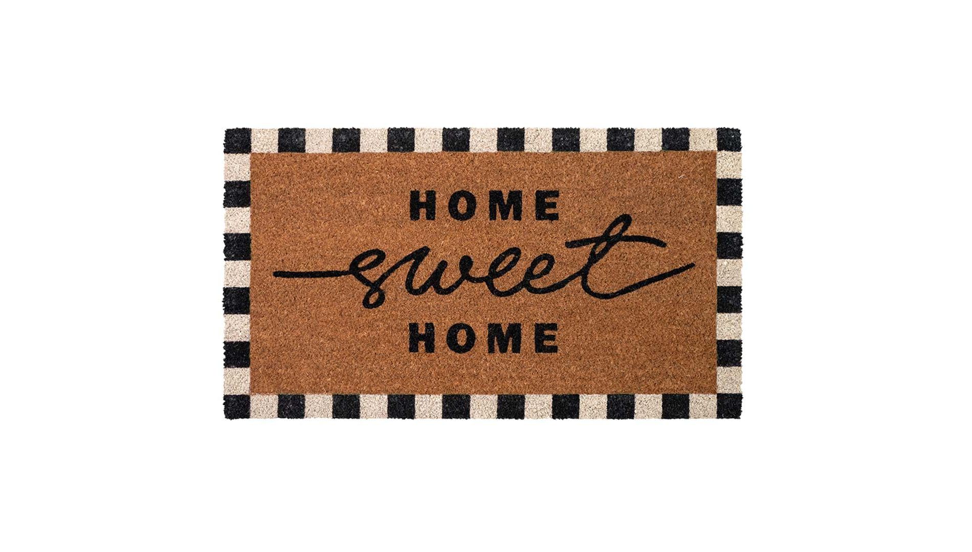 Folkulture Door Mat | (16 x 28) Welcome Matt or Checkered Doormat for Home Entrance | Durable & Anti Slip Coir Mats (Home-Sweet-Home)