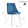 NicBex Set of 4 Dining Chair Upholstered Velvet Dining Room Furniture Side Chair with Metal Legs - 3 of 4