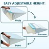 Adjustable Memory Foam Wedge Pillow with Zip-Off Washable Cover - Custom Elevation for Neck, Back, or Legs - 3 of 4