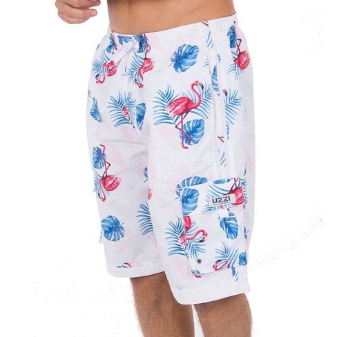 Uzzi Amphibious Gear Men's Relaxed Fit Pink Flamingo Board Short ...