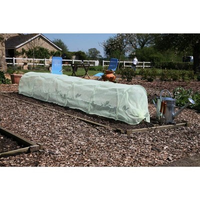 Standard Size White Micromesh Garden Tunnel with Galvanized Steel Hoops