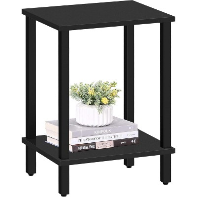 Table, Set of 2, Side Table, Nightstand, 2-Tier Storage Shelf, Sofa Table for Small Space, Living Room, Bed Room