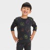 Toddler Boys' Skeleton Halloween Long Sleeve Fleece Crewneck and Jogger Pants Set - Cat & Jack™ Black - 3 of 4