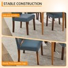 Upholstered Dining Chairs Set of 2, Modern Kitchen Chair with Wood Legs, Stylish Design, Easy Assembly, for Dining Room, Restaurant, Cafe - 4 of 4