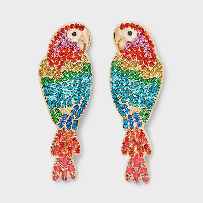 SUGARFIX by BaubleBar Squawk Of The Town Statement Earrings - Multicolor