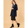 INSPIRE CHIC Women's Notched Lapel Single Breasted Outwear Fall coat - 4 of 4