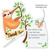 Big Dot of Happiness Let's Hang - Sloth - Shaped Thank You Cards - Baby Shower or Birthday Party Thank You Note Cards with Envelopes - Set of 12 - 2 of 4