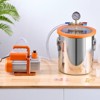 VEVOR 5 Gallon Vacuum Chamber and 3.5 CFM Pump Kit, Stainless Steel Chamber, Single Stage Vacuum Pump Degassing Chamber Kit, Silver - 2 of 4