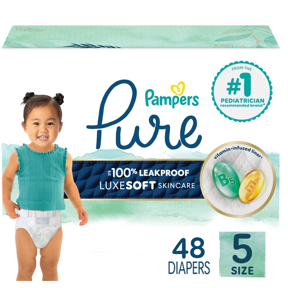 Pampers Pure Protection Diapers Super Pack - Size 5 - 48ct