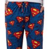 DC Comics Men's Superman Symbol Tossed Print Pajama Pants For Adults - 3 of 4
