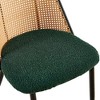 Sapphtopaz Dining Chairs Set of 4 Rattan Upholstered Living Room Chairs with Natural Cane Backrest and Metal Leg Kitchen Chair for Dining Room - 2 of 4