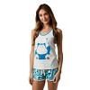 Pokemon Snorlax Napping Women's 2-Pack Racer Tank & Dolphin Shorts Sleep Set - 3 of 4