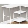 Monarch Specialties Computer Desk Home Office Corner Storage Shelves 48InchL L Shape Work Laptop Metal Laminate White Contemporary Modern - 4 of 4