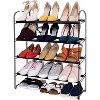 Seville Classics  4-Tier 30-Pair Black Expandable Metal Frame Shoe Rack - 2 of 4