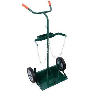 NAYSAYE Dolly Dual Tank Cart 440lbs Capacity Durable Hand Truck for Safe Cylinder Transport, Green, 20"*43"*28" - 1 of 4