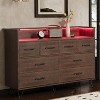 8 Drawers Dresser with LED Light and Charging Station for Bedroom - 2 of 4