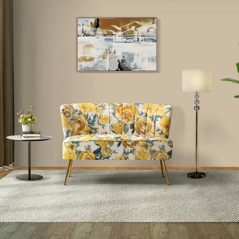 Mustard deals yellow loveseat