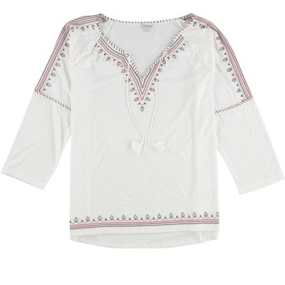 P.J. Salvage Womens Embroidered Pajama Sleep T-shirt