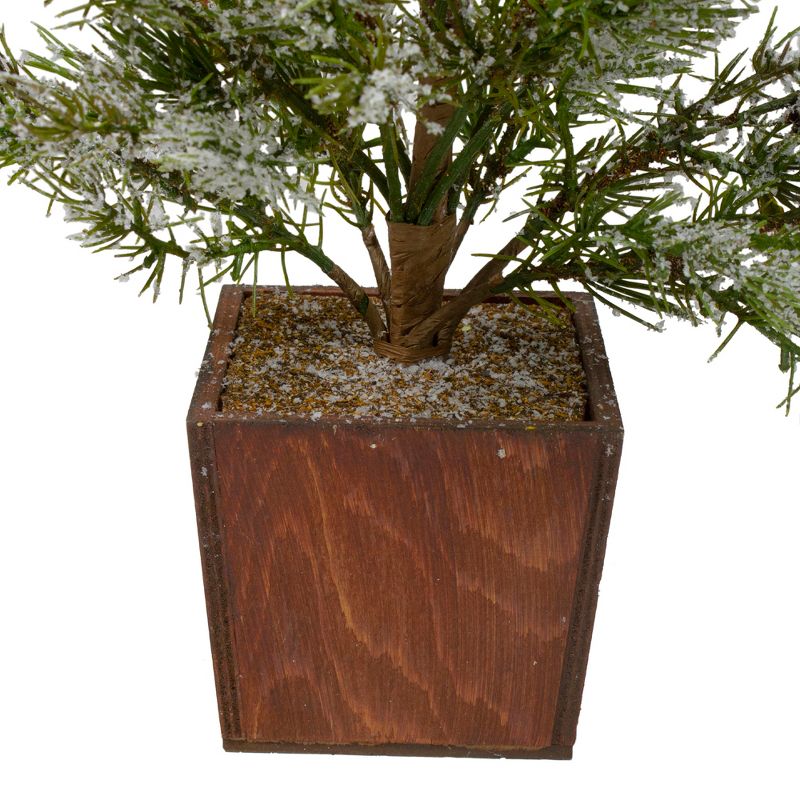 Northlight 2.3 FT Potted Frosted Pine Artificial Christmas Tree â€“ Unlit, 3 of 4