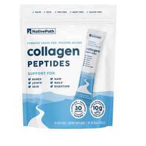 NativePath NativePath Collagen Peptides Powder Stick Packs, Unflavored, 30 Servings - 1 of 4