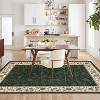 Acekool Floral Area Rug Machine Washable Pearl Velvet Low-Pile Non-Slip Carpet for Living Room Bedroom - 3 of 4