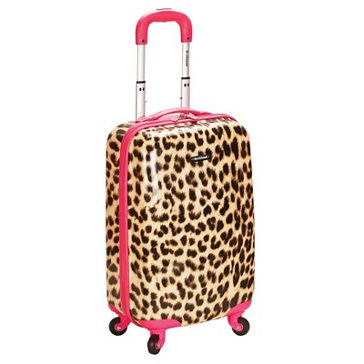 pink leopard luggage