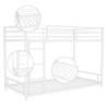 CAVINAS Twin Over Twin Bunk Bed with Ladder & Guardrail,Moderm Metal Bed Frame for Adults,Teens,White - 3 of 4
